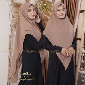 BISA COD Hijab Instan Kepala Non Pet Non Tali Kode LESTU Bahan Ceruty Babydoll By Ory AjeZas
