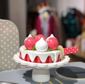 DIY Cream Fruit Cake Wooden Toy Cut-and-Play Set