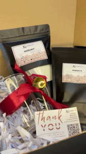 Coffee Gift Set | Clear Mug | Spoon | 125g Ground & Drip Coffee | Box | Souvenirs | Giveaways | BLK125GD