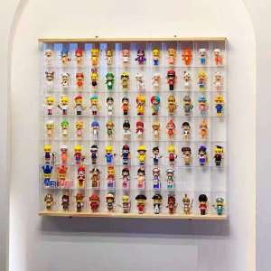 Blind Box Storage Display Rack Wall-Mounted Pop Mart PopMart Dust Cover Doll Molly Acrylic Display Box