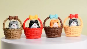 🚩ร้านไทยส่งไว ตุ๊กตาตาแมวตาแต่ง DC4 แมวตกแต่งเค้ก โมเดลแมวแต่งเค้ก สำหรับใช้งานตกแต่งสวนและเค้ก DC4