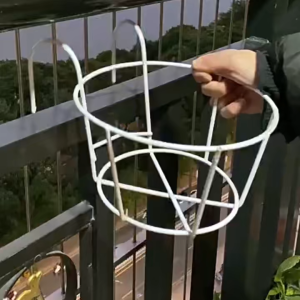 Balcony Window Decoration Metal Hanging Flower Stand Garden Flower Pot Hanger Vase Pot Rack Rak Bunga Gantung 金属挂式花架