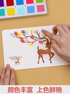 Kids Finger Painting Set with 64 cards creative fingers painting kit Children Educational Graffiti Toy kids toys TT58