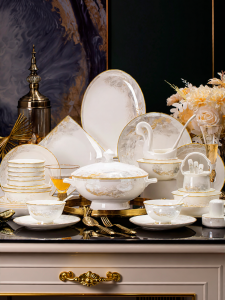 mornenjoy | High Aesthetic Home Luxury Ceramic Dinner Set