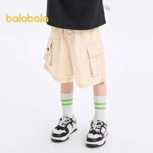 Balabala Boys Shorts Childrens Pants 2024 New Medium Shorts Summer Trend Overalls Simple Tracksuit Pants