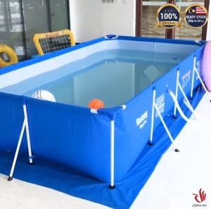 BESTWAY Rectangular Swimming Family Pool Steel Pro Frame Outdoor Pool Kolam Renang(56401/56403/56404/56405)