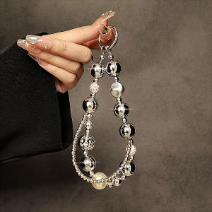 Creative Personalized Beaded Water Diamond Chain Handbag Keychain Bag Charm Clip Shell Short Lanyard Bag Accessories