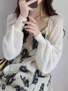 HUOLISI | French Knitted Sun Protection See-Through Sweater Cardigan