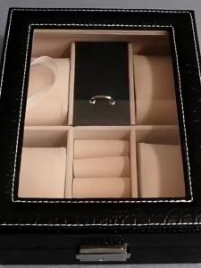 Watch Jewelry Box Travel Case Organizer PU Leather Storage Box for Ring Earrings Bracelet Watch Jewery Case Casket Gift