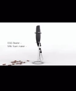 HOMEAPPLIANCESOLUTIONS Household Small Hand-held Electric Whisk Baking Cream Whisk Milk Foam Maker Coffee Foam Maker Milk Whisk Stick with Holder