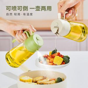 ขวดกันน้ำมันแบบถังเซรามิกสำหรับใช้ในบ้านระดับอาหาร เครื่องปรุงรสแบบฉีดและเท ป้องกันหมักหมม ป้องกันควันน้ำมัน