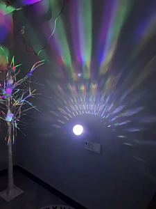 KTV Stage Colorful Rotating Light E27 Crystal Light Bulb with Sockets Disco Magic Ball Light Bulb for Home Room Dance Party