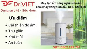 Máy tạo ẩm công nghệ siêu âm  kèm khay xông tinh dầu UHE-CMTF20