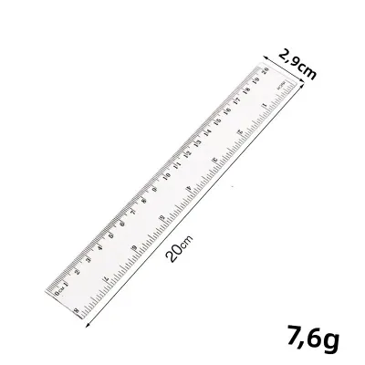 Thước Nhựa Trong Suốt Màu Xanh Lam Phong Cách Đơn Giản Di Động 15/20/30cm Dụng Cụ Văn Phòng Phẩm Dễ Thương Dành Cho Học Sinh & Văn Phòng