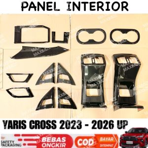 Panel Interior Yaris Cross 2023 2024 2025 2026 Tweeter Rear Console Air Vent Cup Holder Shifter Hitam Carbon