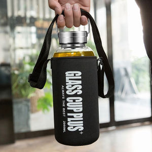 1000/1500ML Glass Water Bottle Tumbler Large Capacity Drinkware Glass Bottle for Exercise Cycle