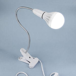 360 Degrees Flexible Desk Lamp Holder E27 Base Light Socket Gooseneck Clip-On Cable With On Off Switch for Home Plant
