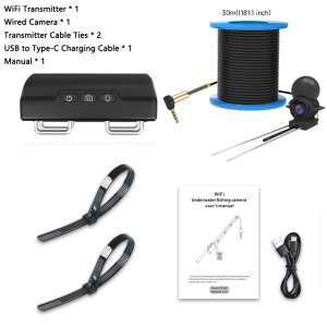 Dodosee WiFi Fishing Camera 15-50m Underwater Camera HD Fish Finder with Transmitter Lake Sea IOS&Android Fishing Accessories