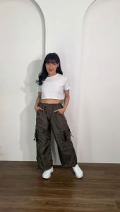 Celana Cargo Parasut Panjang Wanita - celana cargo panjang korean wanita