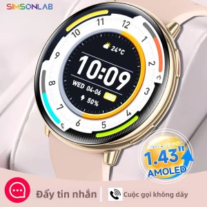 Đồng Hồ Thông Minh GPS Màn Hình AMOLED 1.43 Inch Hỗ Trợ Gọi Bluetooth Đa Chức Năng Thể Thao Dành Cho Nam & Nữ Tích Hợp AI GPT La Bàn Chống Nước IP68 Theo Dõi Nhịp Tim