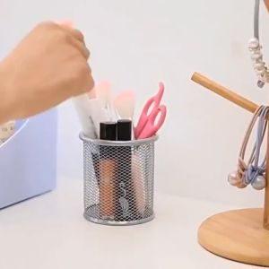 VIPstore - Tempat Pen / Pensil Keranjang Jaring Besi Hitam/Warna R010