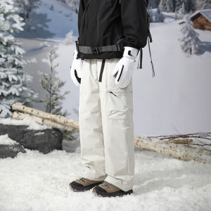 Parka down Wadded Trousers Men Winter Wear Thickened Northeast Outdoor Skiing Tactical Pants Harbin Mohe Anti-Cold Pants Women