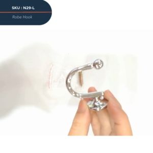 Hook Wall Mounted for Coat Hat Bag Clothes Robe Bathroom Kitchen Living Room Door Chrome Plated