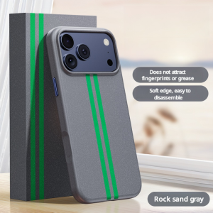 Hybrid Fine Grit Rock Sand Texture For Magsafe Magnetic Phone Case For Iphone 17 16 Pro Max Soft Silicone Frame Hard Back Cover