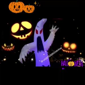 Cổng Hơi Bơm Hơi Halloween Có Đèn LED Tích Hợp Đạo Cụ Bí Ngô Trang Trí Ngoài Trời Trong Nhà Sân Vườn Trang Trí Kinh Dị Mô Hình Đầu Lâu Ma Quái