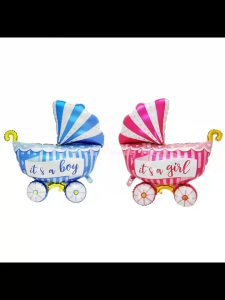 Stroller foil balloon its a boy girl Baby stroller foil Gender reveal baby christening baby shower birthday party decor
