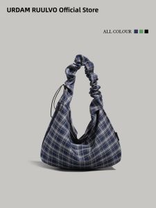 Plaid Spacious Versatile Tote Bag