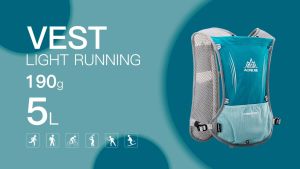 Aonijie 5L Hydration Backpack Running Vest - BLUE (Vest Only)