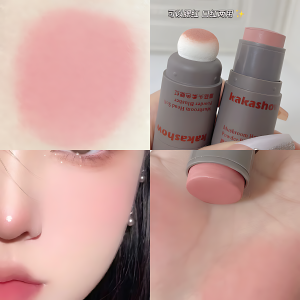 Natural Long-lasting Mushroom Head Lazy Girl Blush Highlighting Duo Palettes for Beginners Women High-end Double-ended Cheek Color