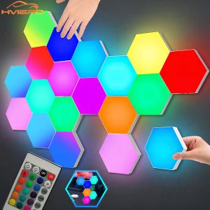 Quantum Hexagon Wall Lamp LED RGB Touch Sensor Honeycomb Light DC 5V Colorful Modular Control Night Decoration For Room Bedroom
