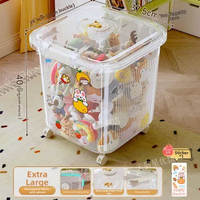 Large Capacity Plush Doll Storage Bucket Childrens Toy Organizer Flip Cover Doll Storage Box Home Use Style Cute Brand