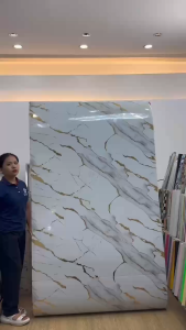 BHW Premium Laminated Wall Sticker Set - Contemporary Marble & Abstract Patterns Water-Resistant Self-Adhesive 280cm x 120cm