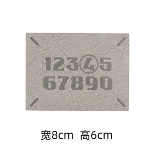 Denim Imitation Leather Embossed Leather Disc Waist Tag Leather Print Leather Tag Outdoor Pu Label Trendy Decorative Letters Trademark