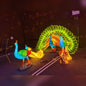 Đèn Tiểu Cảnh Chim Công Phát Sáng Trang Trí Khu Du Lịch