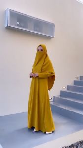 Ar Rikna - GAMIS ABAYA SYARI SET KHIMAR DAN CADAR / GAMIS CADAR TERBARU KEKINIAN / GAMIS SET CADAR REMAJA CRINKLE AIRFLOW