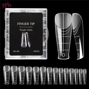 Bộ Khuôn Nối Móng BNG 140 Chiếc Hình Oval Hạnh Nhân Bộ Dụng Cụ Làm Móng Toàn Diện Khuôn Thông Minh Tái Sử Dụng 14 Kích Cỡ 3 Kiểu Dáng