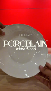 4pcs set White Whorl Design Porcelain Dinnerware Plate / Bowl (WW) Smart Kitchen Ph
