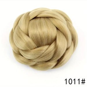Synthetic Braided Scrunchie Hair Chignon Bun Donut Updo Braided Hairpieces Clip In Hair Bun For Party Wedding Cosplay Use