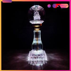 (GIÁ BÁN 1 CÂY ĐÈN) Đèn thờ cầu pha lê hình tượng Phật sáng nhiều màu từ chân đến ngọn đèn thờ phật - Pha lê 39