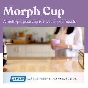 SWANZ Morph Cup 500ml - Vacuum Insulated Ceramic Coffee Thermal Mug With Lid Stainless Steel Thermos Tumbler Flask