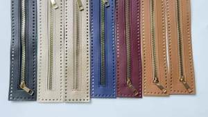 27cm Solid Leather Zipper Suitable for Accessories of Handbags and Crochet Bags and A Practical Sewing Tool.