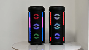 Portable Bluetooth speaker with mic Wireless Bluetooth 9 inches Dual Microphone Karaoke Speaker Outdoor Subwoofer RGB Light Speaker 3D Stereo Amplifier party 360-Degree Stereo Sound Bluetooth Speaker Super Bass Support Speaker bluetooth big size sale