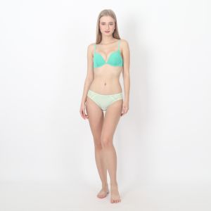 Bra Wanita Kawat Busa Tebal Full Cup Motif FLIRTITUDE Underwear / Pakaian Dalam FT637GRN