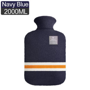 1/2L Hot Water Bottle with Knitted Cover Large Capacity Hot Water Bag for Female Warm Belly Hands Inject Water Hot Water Bag