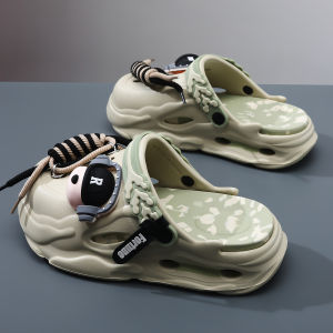 Punk Thick Bottom Clog Shoes Mens Summer Trendy Beach Casual Slippers Youth Wear EVA Injection Moulding Anti-wear Footwear
