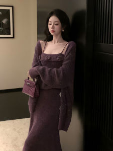 SHANGSHA | French Style Relax Fit Knit Dress